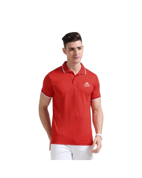 Greys&Blues PrimoKnit Polo Tshirt- Red with White Tipping